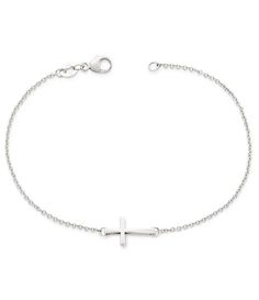 James Avery Petite Latin Cross Link Bracelet #Dillards Minimalist Sterling Silver Cross Bracelet, Dainty Sterling Silver Cross Bracelet, Sterling Silver Jewelry Bracelets, Jewelry Wishlist, Anchor Bracelet, Prom Ideas, Birthday Board, James Avery, Cross Bracelet