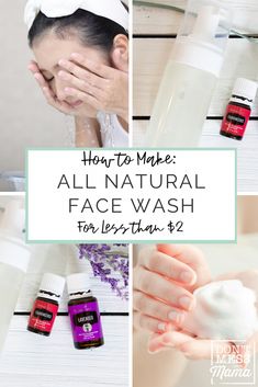 Forget expensive department store facial cleansers. Make a DIY face wash for just $2 with essential oils. Great for all skin types and so easy to make. Face Wash For Dry Skin, Homemade Face Wash, Diy Face Wash, Natural Face Wash, Oil Remedies, Perfect Face, Diy Facial