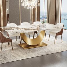 78.7" Sintered Stone Dining Table with Stainless Steel Pedestal for 8 people Tribesigns Stone Top Dining Table, Sintered Stone Dining Table, Luxury Dining Table, Marble Top Dining Table, Metal Table Top, Stone Dining Table, Adjustable Height Table, Walnut Dining Table, White Table Top