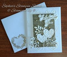 two cards, one with a heart and the other with a handmade card