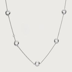 3881709 Silver Tarnish-resistant Necklace For Everyday Luxury, Silver Tarnish Resistant Necklaces For Everyday Luxury, Everyday Luxury Silver Tarnish Resistant Necklaces, Silver Station Necklace For Formal Occasions, Silver Station Necklace For Formal Events, Classic Silver Chain Necklace For Everyday Luxury, Formal Fine Jewelry Silver Station Necklace, Round Station Necklace With Cable Chain, Silver Station Necklace With Diamond Cut For Formal Events