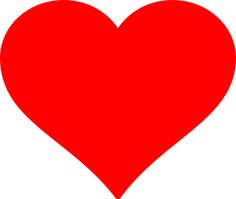 a red heart on a white background