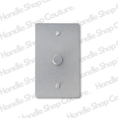 a metal switch plate with two screws on the front and one in the middle