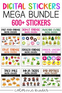 the digital stickers mega bundle for children