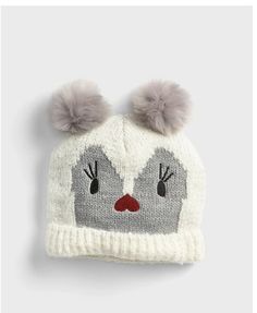 NEW GAP KIDS GIRL CRITTER POM BEANIE HAT Color: Ivory frost Soft knit. Ribbing at bottom roll cuff. Pom appliques at top. Embroidered graphic at front. 100% Acrylic. Machine wash, delicate cycle. Toddler Girl Accessories, Knit Ribbing, Gap Fit, Gap Kids, Pom Beanie, Girls Headbands, Beanie Hat, Toddler Girls, Girls Accessories