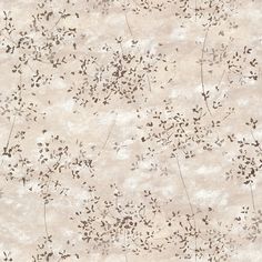 a white and brown wallpaper with lots of small flowers on the top of it