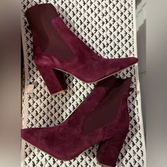 Brand New With Tags. Chic Fall Heels With Padded Heel, Chic Heels With Padded Heel For Fall, Chic Closed Toe Heels For Fall, Modern Round Toe Heels For Fall, Modern Almond Toe Heels For Fall, Modern Closed Toe Heels For Fall, Trendy Fall Heels, Trendy Medium Width Heels For Fall, Fall High Heeled Boots With Branded Heel Counter