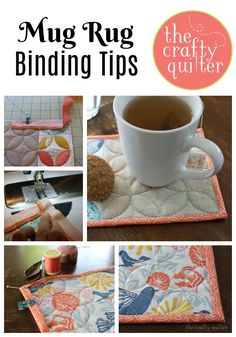 mug rug binding tips and instructions