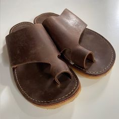 Perfect Condition Duckfeet Mand Sandals In Cocoa Leather. Nwt, No Box. Soles Are In Pristine Condition. Size 38 (7.5 W), Unisex. Sold From Nonsmoking, Cat-Friendly Home. For Warm Weather Days, The Mand [Man-Doe] Sandal Gives You A Look Like No Other. Unique Toe-Post And Wide Leather Strap Securely Holds Your Foot In Place While Keeping You Light And Airy All Summer Long. Duckfeet Shoes, Weather Day, Cat Friendly Home, Cat Friendly, Warm Weather, Women's Shoes Sandals, Cocoa, Leather Straps, Shoes Sandals