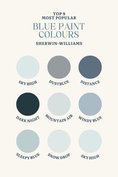 the top 10 most popular blue paint colors