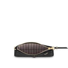 LOUIS VUITTON® - Easy Pouch On Strap - Black Luxury Black Pouch With Zipper Closure, Elegant Black Pouch With Zipper Pocket, Formal Black Shoulder Bag With Zipper Pouch, Louis Vuitton Sac, Monogram Pattern, Louis Vuitton Official, Travel Jewelry, Fashion Books, Small Leather Goods