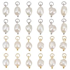 PRICES MAY VARY. [NATURAL FRESHWATER PEARL]: Natural freshwater cultured white pearls, bright surface, not easy to deform, can be stored for a long time. Due to the characteristics of natural freshwater pearls, slight deviation in color and size is normal. [1 BOX 40PCS 2 COLORS]: 2 colors(golden silvery) of brass ball head pins, 20pcs of each color, totally 40pcs per plastic box. [SIZE]: Pearl Charms: about 0.28~0.30 inch(7~7.5mm) wide, 0.53~0.59 inch(13.5~15mm) long, 0.20~0.24 inch(5~6mm) thick Jewelry Making Kits, Bangles Making, Jewellery Making Materials, Necklace Shop, Mini Pendants, Jewelry Making Charms, White Freshwater Pearl, Head Pins, Pearl Charms