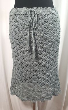 Crochet streight skirt w/linning, gray, size M/L, handmade | eBay Gray Skirt, Hand Crochet, Pencil Skirt, Pencil, Skirt, Crochet, Grey, Color