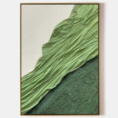 Green Abstract Art on Canvas Green Minimalist Abstract Painting 3D Plaster Art Textured Wall Art Fabric Plaster Art, 3d Abstract Art, Minimalist Artist, Statement Artwork, Wabi Sabi Wall Art, Wall Art Green