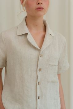 Our premium Button-Down Pyjama Short Sleeve Shirt is meticulously crafted for comfort and style. Made from 100% sustainable linen fabric and sewn in Canada, this unisex shirt embodies environmental consciousness and exceptional quality. Available in Lake Blue, Oatmeal and Fog, these serene colours invite you to relax and recharge. Join us in our commitment to sustainability and embrace a more conscious future. Environmental Consciousness, Linen Pajamas, Summer Linen, Sleep And Loungewear, Linen Short, Pajama Shirt, Night Shirt, Linen Shorts, Pajama Shorts