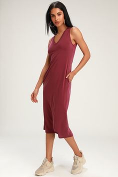 Shop Trendy Dresses for Teens and Women Online | Shop for the Best Women's Dresses, Special Occasion Outfits, and Clothing Casual Longline Dress For Loungewear, Casual Longline Midi Dress For Day Out, Casual Longline Dresses For Spring, Casual Longline Midi Dress For Loungewear, Casual Midi Dress For Date Night, Longline Dress For Spring Date Night, Longline Dress For Date Night In Spring, Sleeveless Loungewear Dress With Pockets, Sleeveless Solid Color Midi Dress For Loungewear