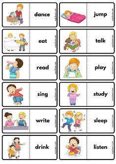 the words and pictures in this worksheet are for children to learn how to read