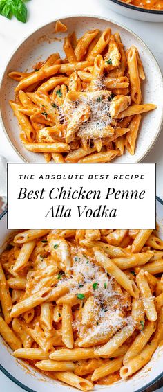 Image for Best Chicken Penne Alla Vodka Pasta Dishes For Dinner Party, Best Chicken Pasta Dishes, Chicken A La Vodka Recipes, A La Vodka Sauce Recipes, Chicken Vodka Sauce Pasta, Pasta Vodka Recipes, Baked Penne Alla Vodka, Pasta Alla Vodka Recipes, Pasta Dish With Chicken