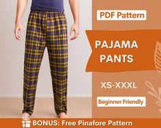 the pajama pants are designed for men