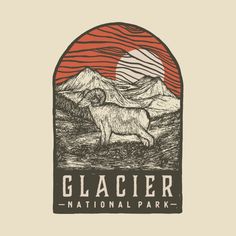 the logo for glacier national park