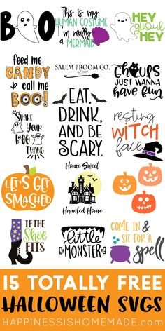 halloween svg bundle for silhouettes and cut files