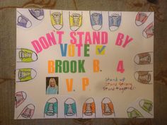 Pinned it ~ Did it! Brook is running for Vice President of student council. Funny Student Council Campaign Posters Hilarious, Student Council Speech, Student Government, Campaign Posters, Diy Art Painting