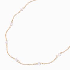 Claire's Gold-tone & Pearl Choker Necklace Claires Necklace, Gold Pearl Choker, Fashionable Jewelry, Pearl Choker Necklace, Pearl Choker, Jewelry And Accessories, Gold Pearl, Choker, Choker Necklace