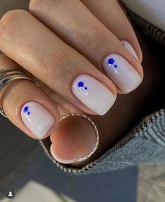 Basic Acrylic Nail Designs, Nails With Dots Simple, Nails With Dots, Draw Nails, Simple Gel Nails, Work Nails