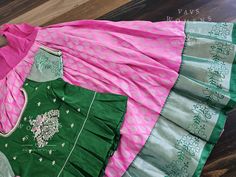 This Lehenga set suits 5 years - 6 years. Kindly Please Message me If needed measurements before purchase. Kindly note lehenga is not completely pure silk but very good quality. Silk Festive Set With Long Skirt, Festive Silk Set With Long Skirt, Silk Long Skirt Set For Diwali, Pink Long Skirt Set For Diwali, Festive Green Long Skirt Set, Wedding Frock With Pallu For Diwali, Pink Long Skirt Set With Pallu, Traditional Pink Sets With Long Skirt, Traditional Pink Long Skirt Set