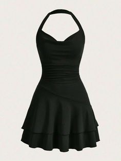 Fame Clothes, 2 In 1 Dress, Core Outfits, Pretty Clothing, Halter Neck Dress, Dream Dresses, Short Summer Dresses, Black Prom Dress, Design Dresses