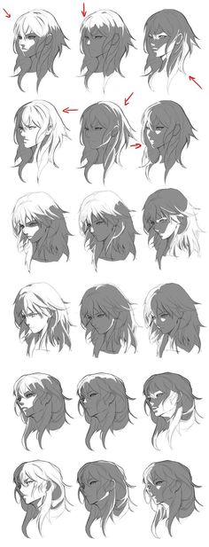 how to draw anime hair step by step with the help of pencils and markers