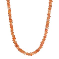 Created to channel transcendent, ethereal beauty, our Gemma Necklace features bold yet harmonious disco rondel beads strung on a silk thread. A captivating piece that shines as a solo statement or a layered ensemble. Gold-fill clasp and findings Silk thread Length: 16" + 2" extender Genuine Sunstone Elegant Orange Crystal Necklaces With Gemstone Beads, Elegant Orange Necklace With Spacer Beads, Bohemian Faceted Rondelle Necklace, Bohemian Rondelle Faceted Necklace, Adjustable Fusion Necklace With Beads, Adjustable Rondelle Gemstone Bead Necklaces, Bag Icon, Bead Stringing, Ethereal Beauty