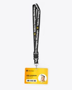 a lanyard with a badge attached to it