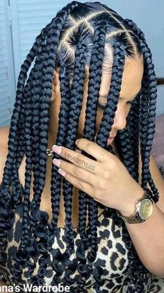 Summer Updos, Big Braid, Short Box Braids Hairstyles, Big Box Braids, Big Braids, Short Box Braids, Big Box Braids Hairstyles, Feed In Braids Hairstyles, Bob Braids