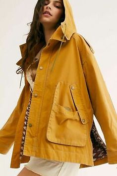 Great shopping ideas for Free People Portland Anorak Retro Jacket, Yellow, Medium, RRP $258, Women's Coats Jackets Cute Raincoats, Yellow Rain Jacket, Raincoat Outfit, Tulle Skirt Black, Yellow Coat, Yellow Raincoat, Retro Jacket, Free People Store, Current Styles