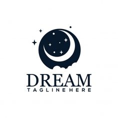 the logo for dream tagline here, which is designed to look like a crescent and stars