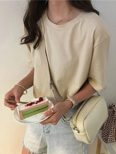 This is perfect for those who are looking for a clothing for a good price. It is fashionable, stylish, and it will look great on anyone who wears it. Do you wanahavit? Trendy Beige Short Sleeve T-shirt, Casual Beige Crew Neck T-shirt, Trendy Beige T-shirt For Everyday, Trendy Beige Everyday T-shirt, Top Korean, Casual Shirt Women, Womens Tops Summer, Basic T Shirt, T Shirt Women