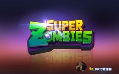 the logo for super zombies is shown in this animated video game screen capturer image