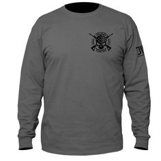 Dion Wear® original design – One Nation under God military long sleeve t-shirt. This unique design, which resembles crosshair, features a skull with One Nation under God written on top and bottom, surrounded by a circle with two automatic rifles crossed and stars on each side. Design is printed on the back of the shirt with a smaller version on the front left chest side and Dion Wear® logo is printed on the left sleeve. This custom designed t-shirt is printed using top quality all around. Screen Long Sleeve Techwear Tops With Letter Print, Techwear Long Sleeve Tops With Letter Print, Long Sleeve Letter Print Techwear Tops, Black Military Long Sleeve Tops, Black Long Sleeve Military Top, One Nation Under God, Grunt Style, Side Design, Hats For Sale