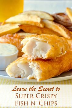 a plate with fish n chips on it