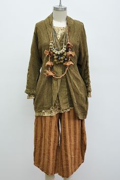 8_chrmjckt-l-umbr-out2 Bohemian Long Sleeve Outerwear With Intricate Embroidery, Embroidered Long Sleeve Brown Outerwear, Brown Embroidered Long Sleeve Outerwear, Vintage Brown Fringed Outerwear, Krista Larson, Bohemian Long-sleeved Floral Patchwork Outerwear, Sleeve Detail, Snap Button, Oversized Fits