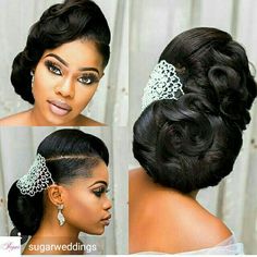 Nigerian Wedding Hairstyles, Wedding Hairstyles And Makeup, Hairdo Wedding, Best Wedding Hairstyles, Bridal Hairstyle, Hair Styles 2017