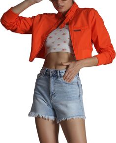 Get ready to turn heads this summer with the newest drop from the Iconic collection – the Women’s Cropped Racer Jacket with all the legendary elements of the famed racer, now with a sleek, modern twist that’s cropped above the midriff, designed for the perfect summer vibe and look.Available in six vibrant colors, this jacket is your ultimate go-to for any occasion. Whether you’re sipping rosé on the yacht, jet-setting to an exotic locale, or lighting up the night scene, this jacket effortlessly Sporty Summer Outerwear With Pockets, Sporty Summer Streetwear Outerwear, Casual Summer Outerwear For Outdoor, Casual Summer Outdoor Outerwear, Sporty Long Sleeve Summer Outerwear, Cropped Racer Jacket, Racer Jacket, Night Scene, Evening Outfits