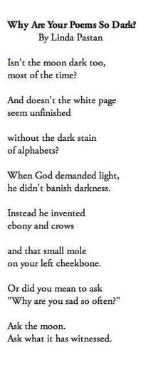 the poem is written in black and white