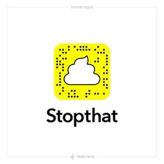 a yellow and black logo with the word stophat on it's side,