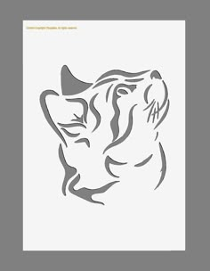 a tiger's head is shown in the shape of an animal, and it looks like