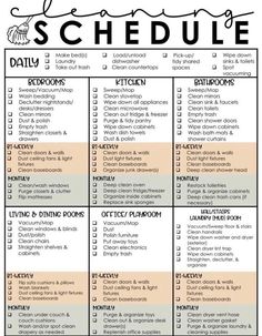 a printable school schedule with the words, schedules and activities to do on it