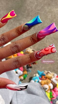 Crazy Acrylic Nails, Duck Nails, Airbrush Nails