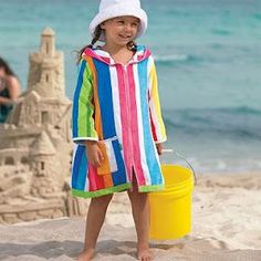 Girls Beach Cover Up, Diy Clothes Videos, Kids Sewing, Sewing Projects For Kids, Beach Cover Ups