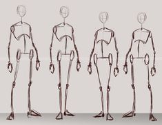 three different views of the human body, each with legs and arms in various positions